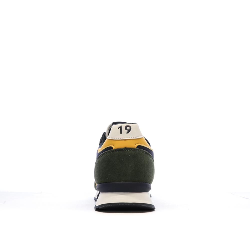 Baskets Marine/Kaki/Jaune Homme Pepe jeans Brit Heritage vue 3