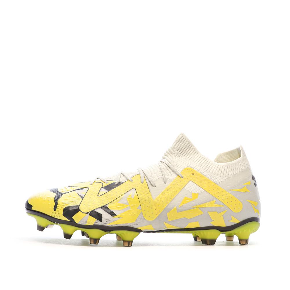 Chaussures de Foot Gris/Jaune Homme Puma Future Match FG/AG pas cher