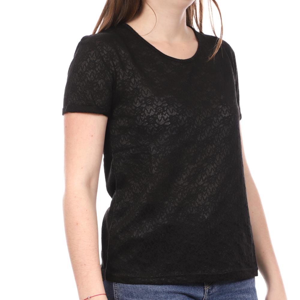 T-shirt Noir Femme Teddy Smith Tizane pas cher