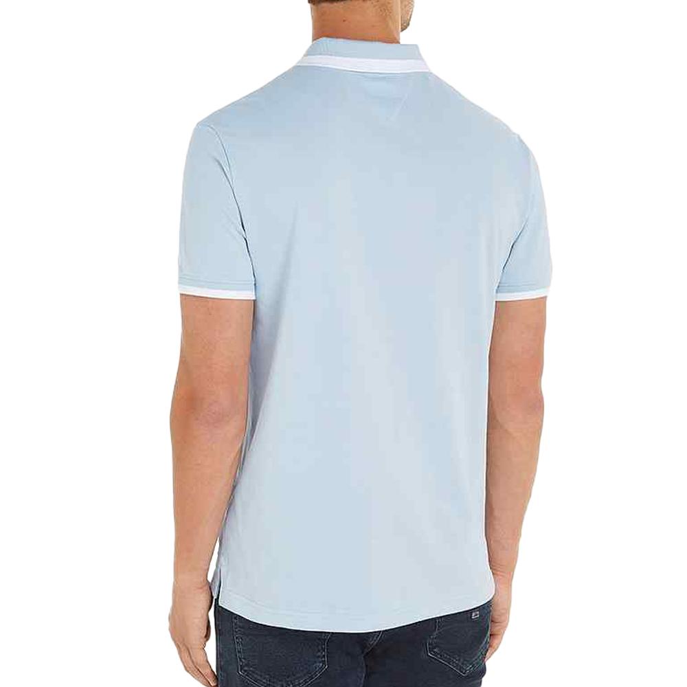 Polo Bleu Homme Tommy Hilfiger Solid vue 2