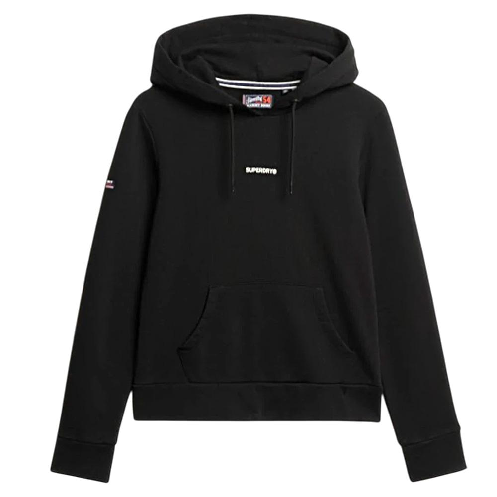 Sweat à Capuche Noir Femme Superdry Plain Hood pas cher
