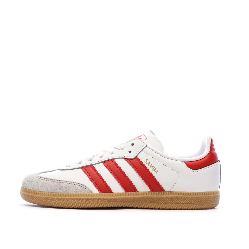 Samba Baskets Blanches/Rouge Enfant Adidas Samba Og C pas cher