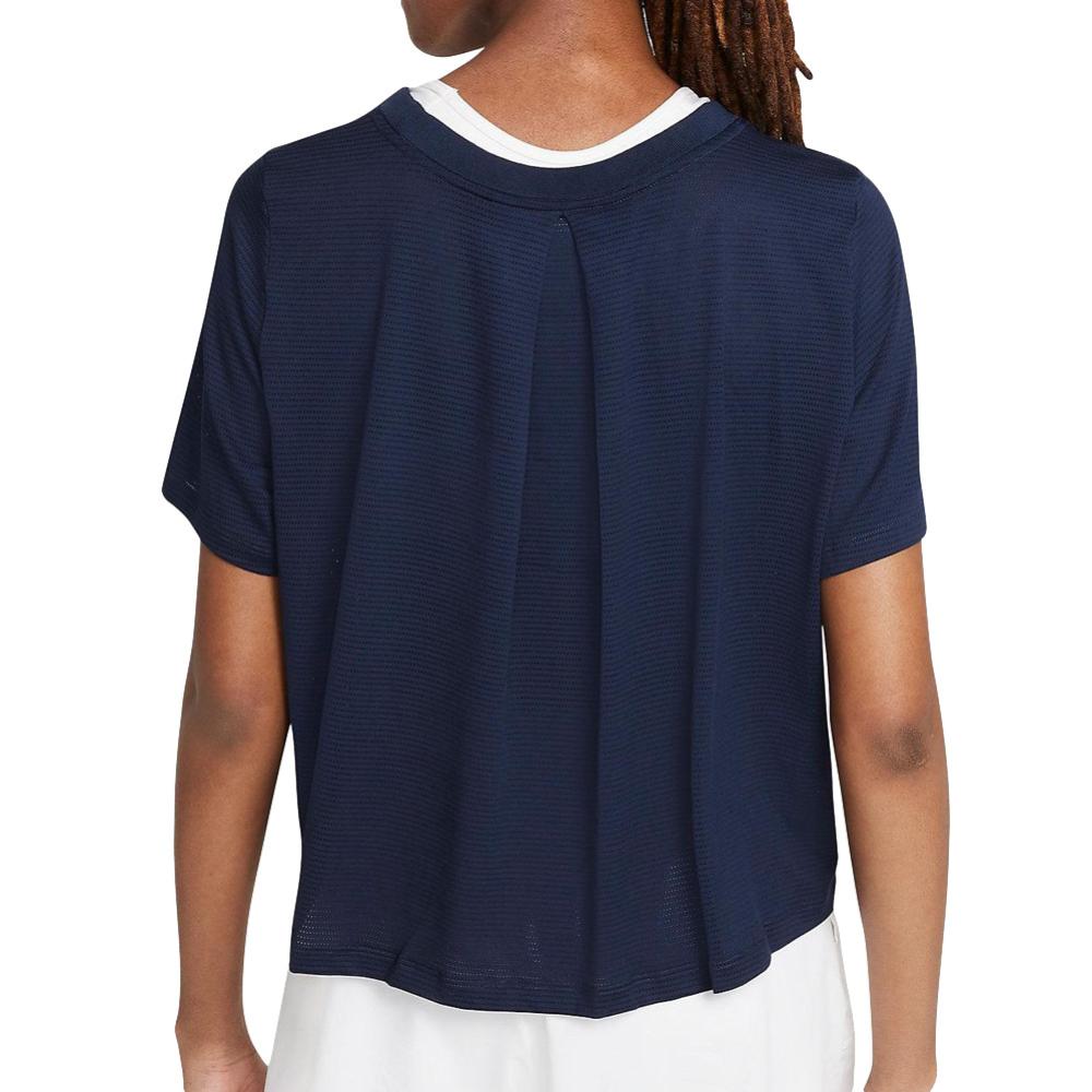 T-shirt Marine Nike Femme Nike 4811 vue 2