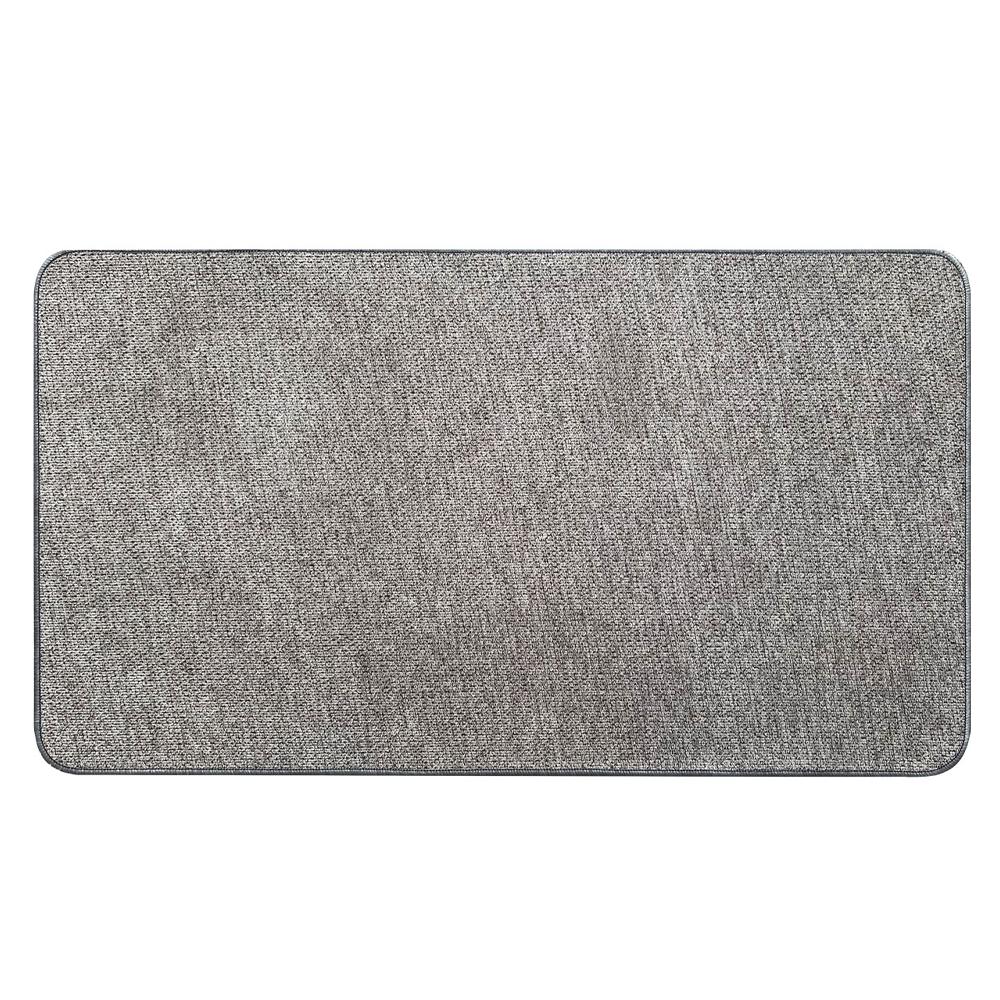 Tapis Gris Clair Luance 45x80cm Velours pas cher