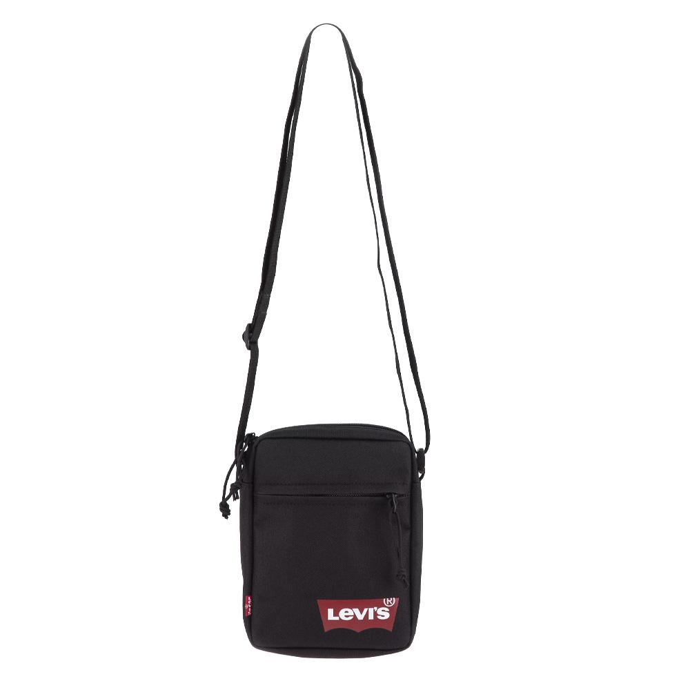 Sacoche Bandoulière Levi's Noire Compacte avec Poches Zippées pas cher
