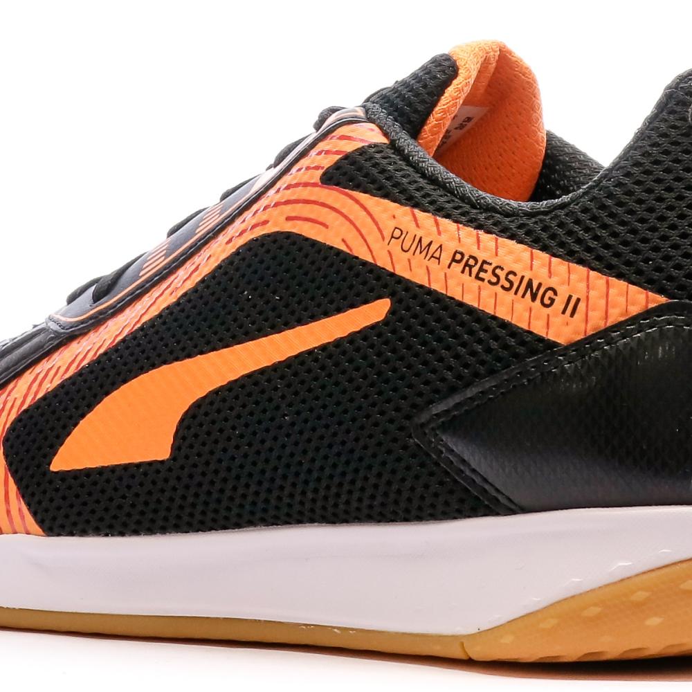 Chaussures de Futsal Noir/Orange Homme Puma Pressing II vue 7