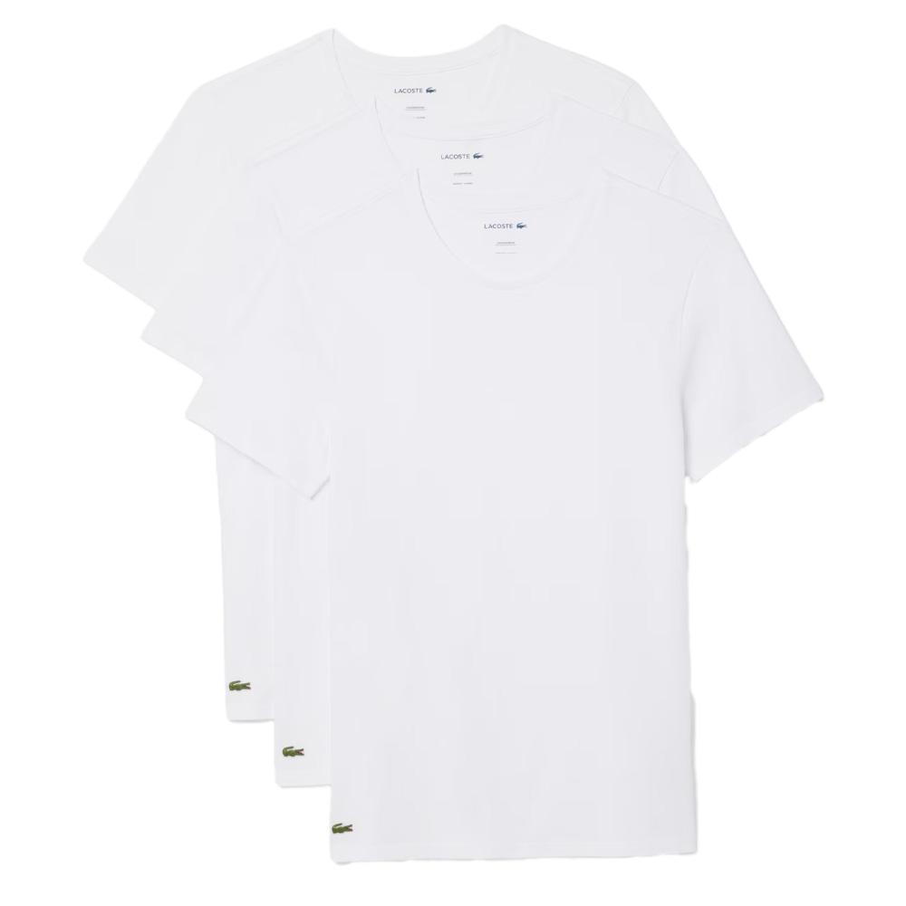 X3 T-Shirts Blanc Homme Lacoste TH9007 pas cher