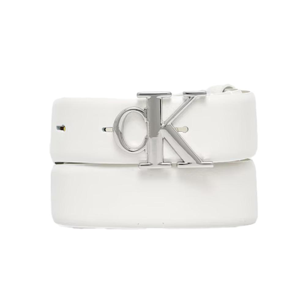 Ceinture Blanche Femme Calvin Klein Jeans Buckle pas cher