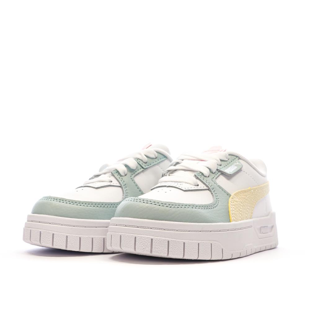 Baskets Blanches/Vert/Jaune Fille Puma Cali Dream Pastel vue 6