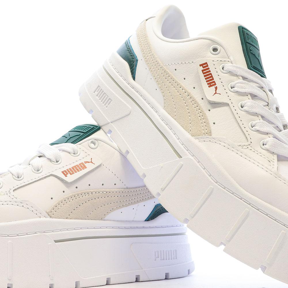 Baskets Blanches/Vert Femme Puma Mayze Stack vue 7