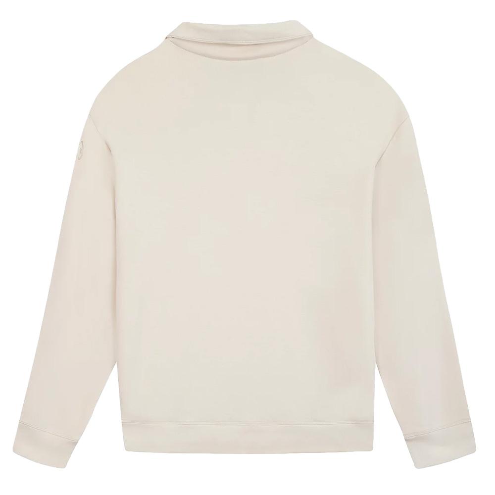 Sudadera con cremallera de 1/4 beige para mujer TBS Craie ver 2