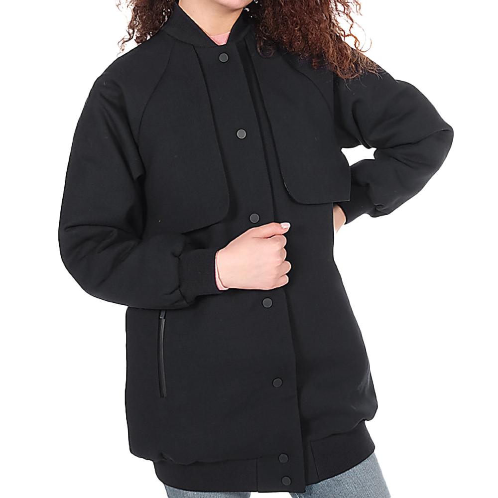 Blouson Aviateur long Noir Femme Lacoste BF83 pas cher