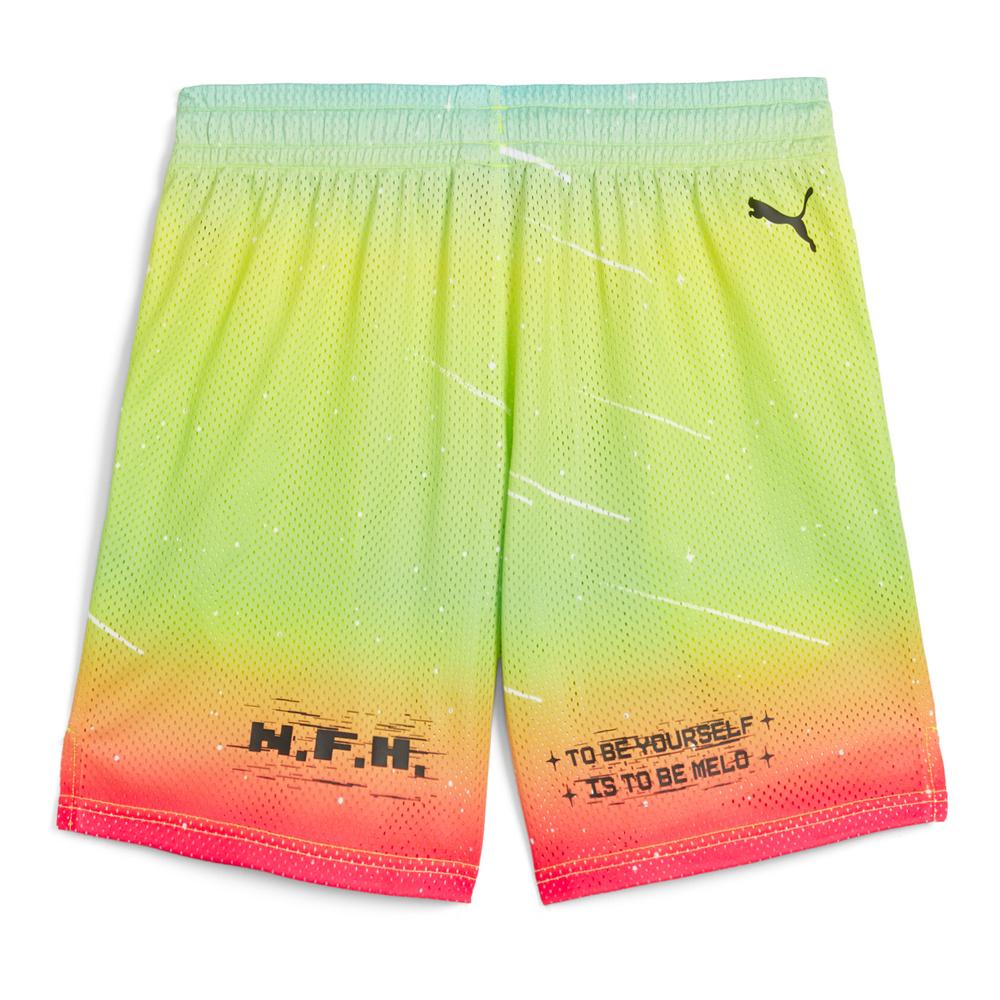 Short de Basketball Jaune/Rouge Homme Puma Melo vue 2