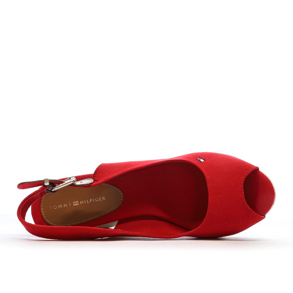 Sandales Compensées Rouge Femme Tommy Hilfiger Iconic Elena vue 4