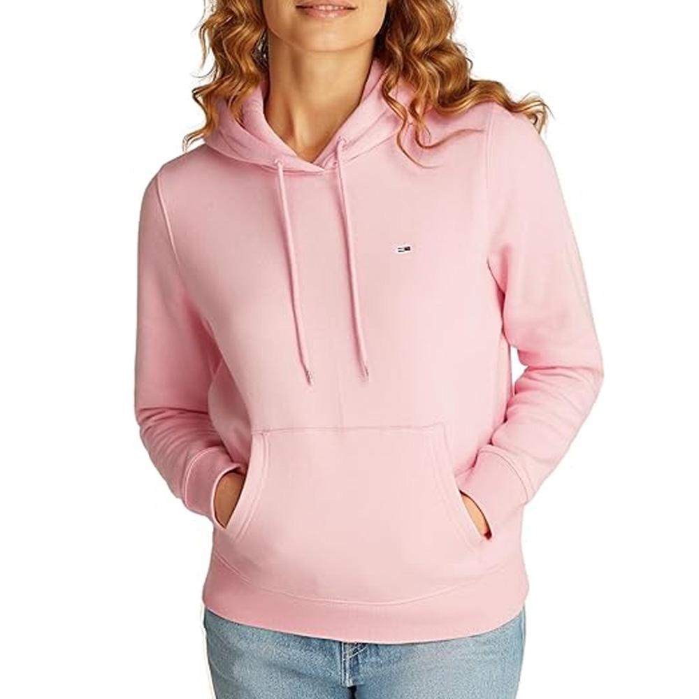 Sweat à Capuche Rose Femme Tommy Hilfiger Flag pas cher