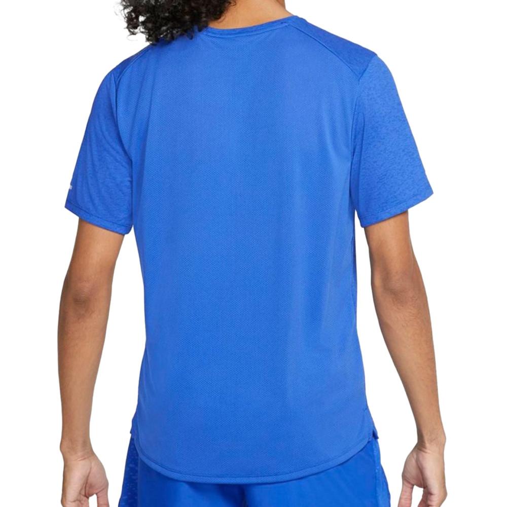 Maillot de sport Bleu Homme Nike Miler Top vue 2