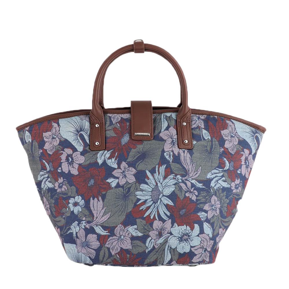 Sac à main Bleu à Motifs Femme Kaporal Terrye pas cher