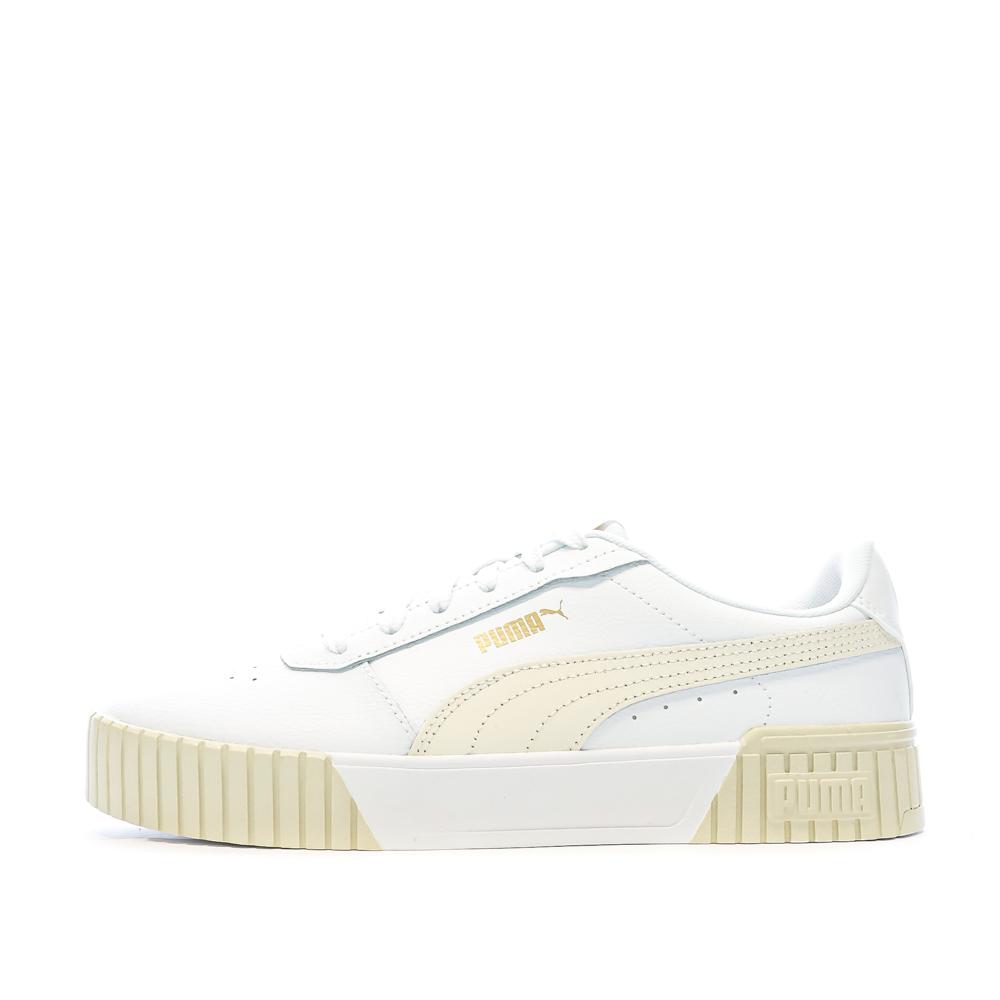Baskets Beige/Blanc Femme Puma Carina pas cher