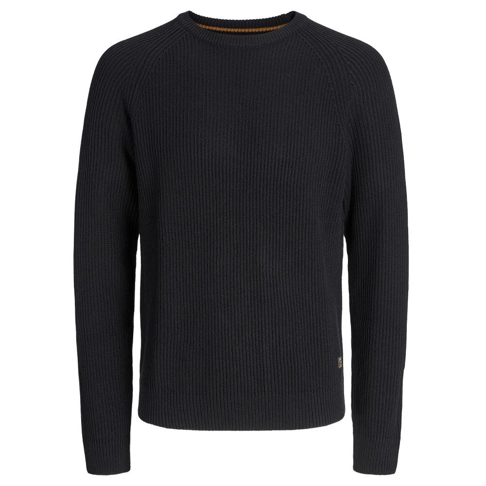 Pull en Maille Noir Homme Jack & Jones Pannel pas cher