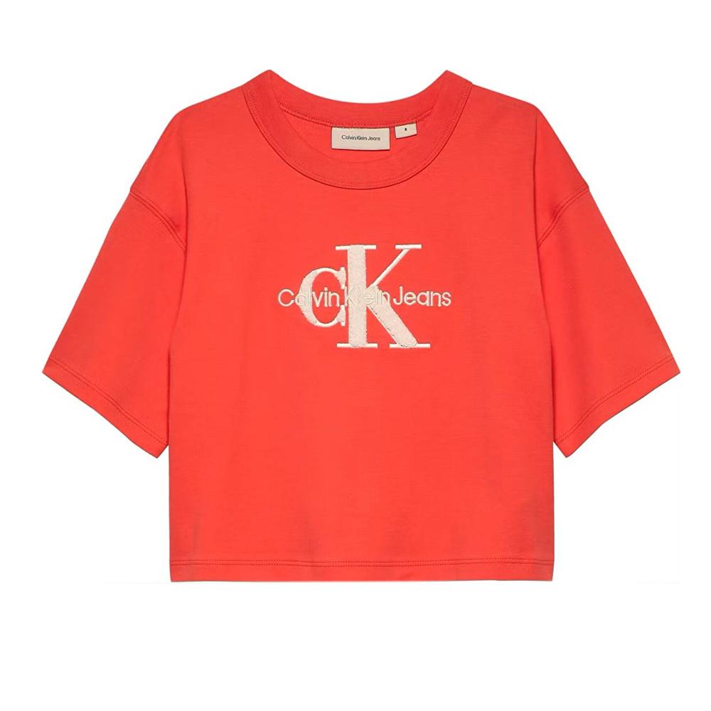 T-shirt Orange Fille Calvin Klein Jeans Teddy pas cher