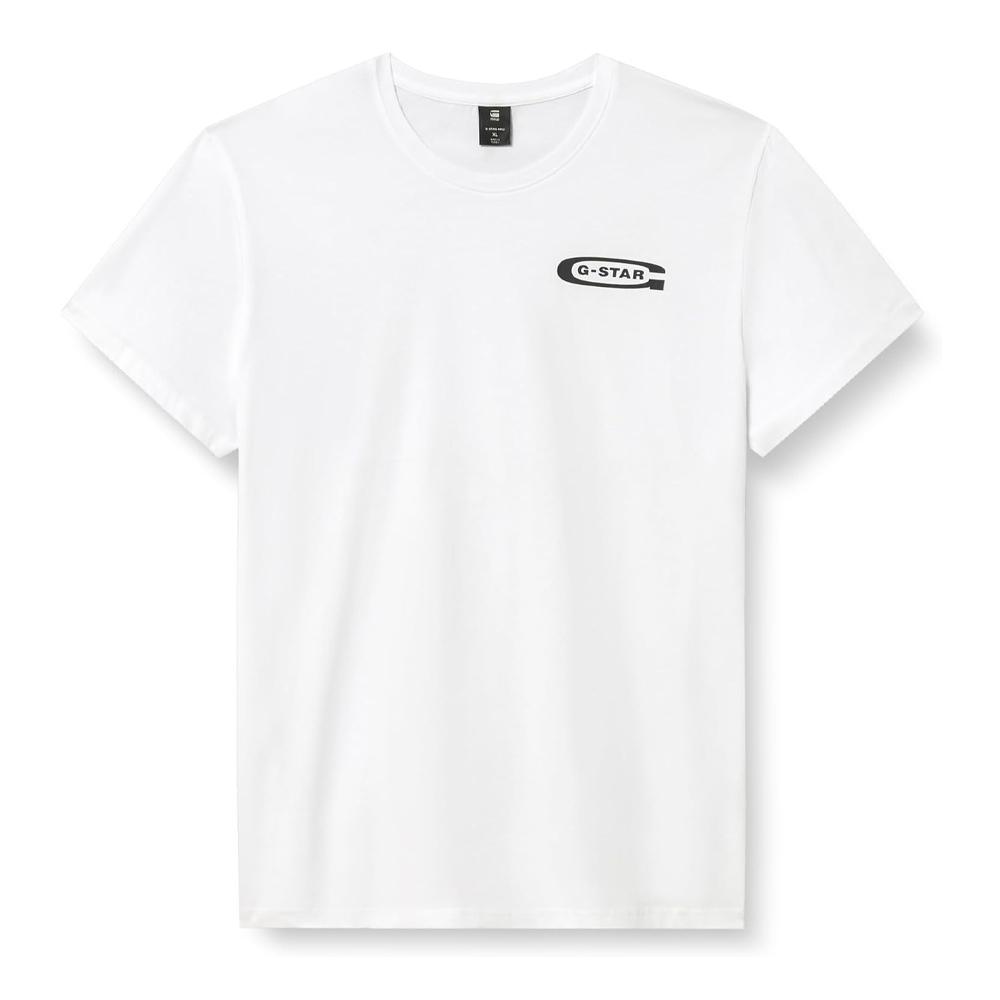 T-shirt Blanc Homme G-Star Raw Chest pas cher