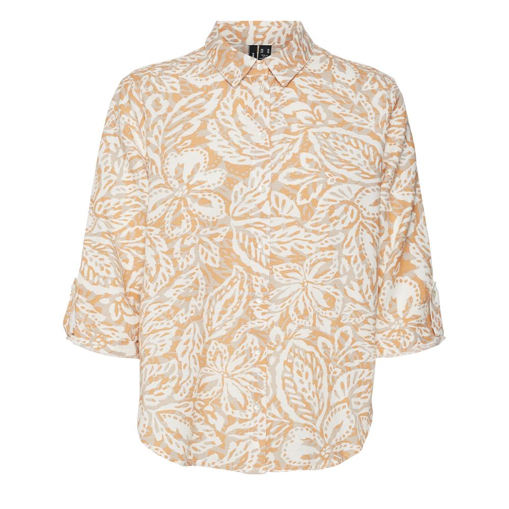 Chemise Orange/Blanche Femme Vero Moda Nethe pas cher