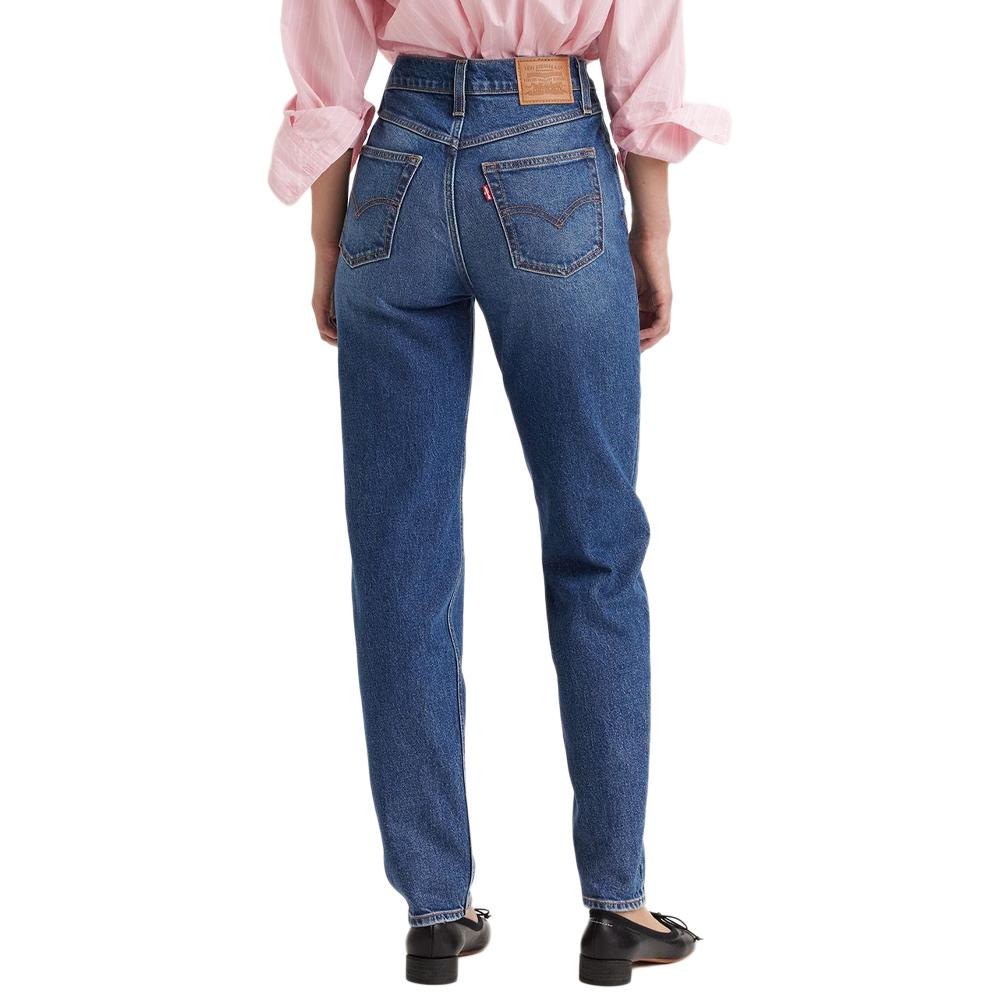 Jean Bleu Foncé Femme Levi's 80's Mom vue 2