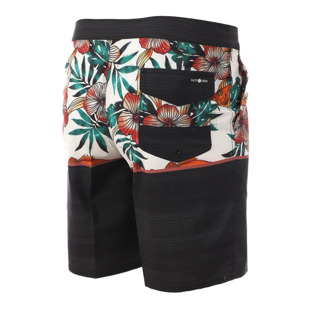Short de Bain Noir/Blanc Homme Salty Crew Tandem vue 2