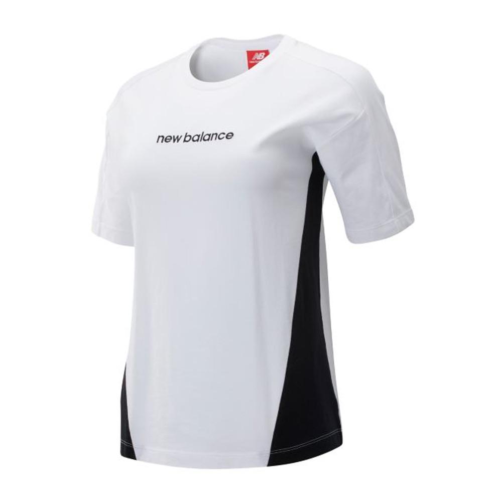 T-Shirt blanc femme New Balance Athletics Classic Layering pas cher
