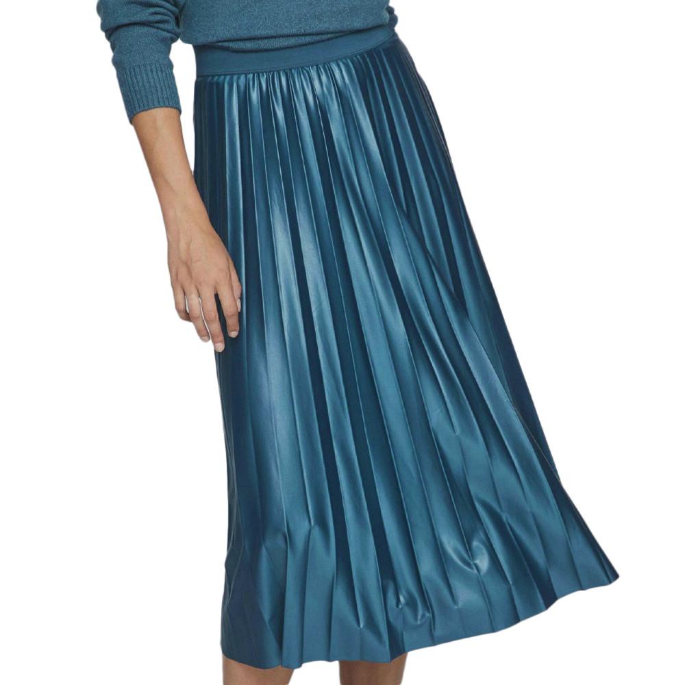 Jupe Plissée Bleu Femme Vila Nitban pas cher