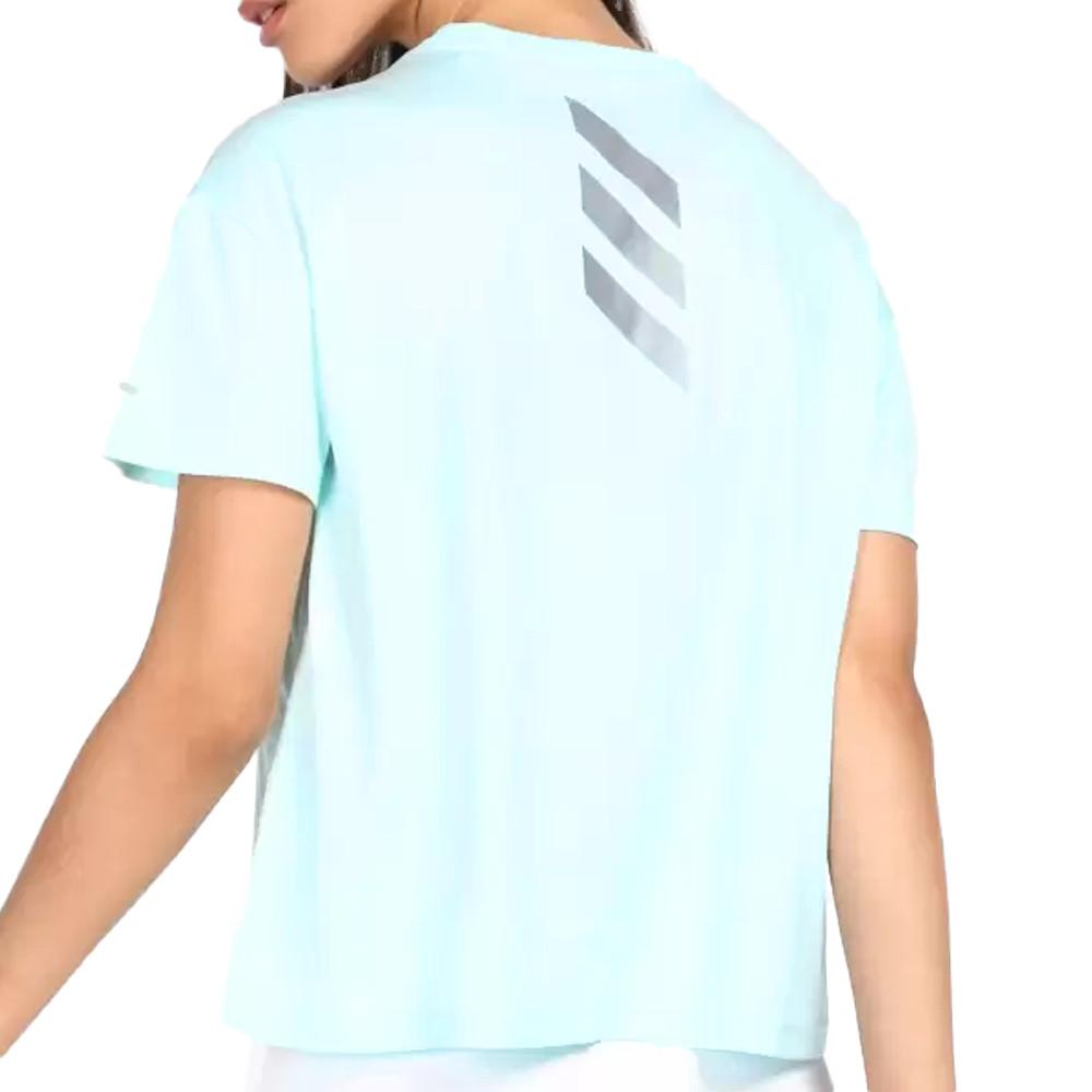 T-shirt de running Bleu clair Femme Adidas Primeblue vue 2