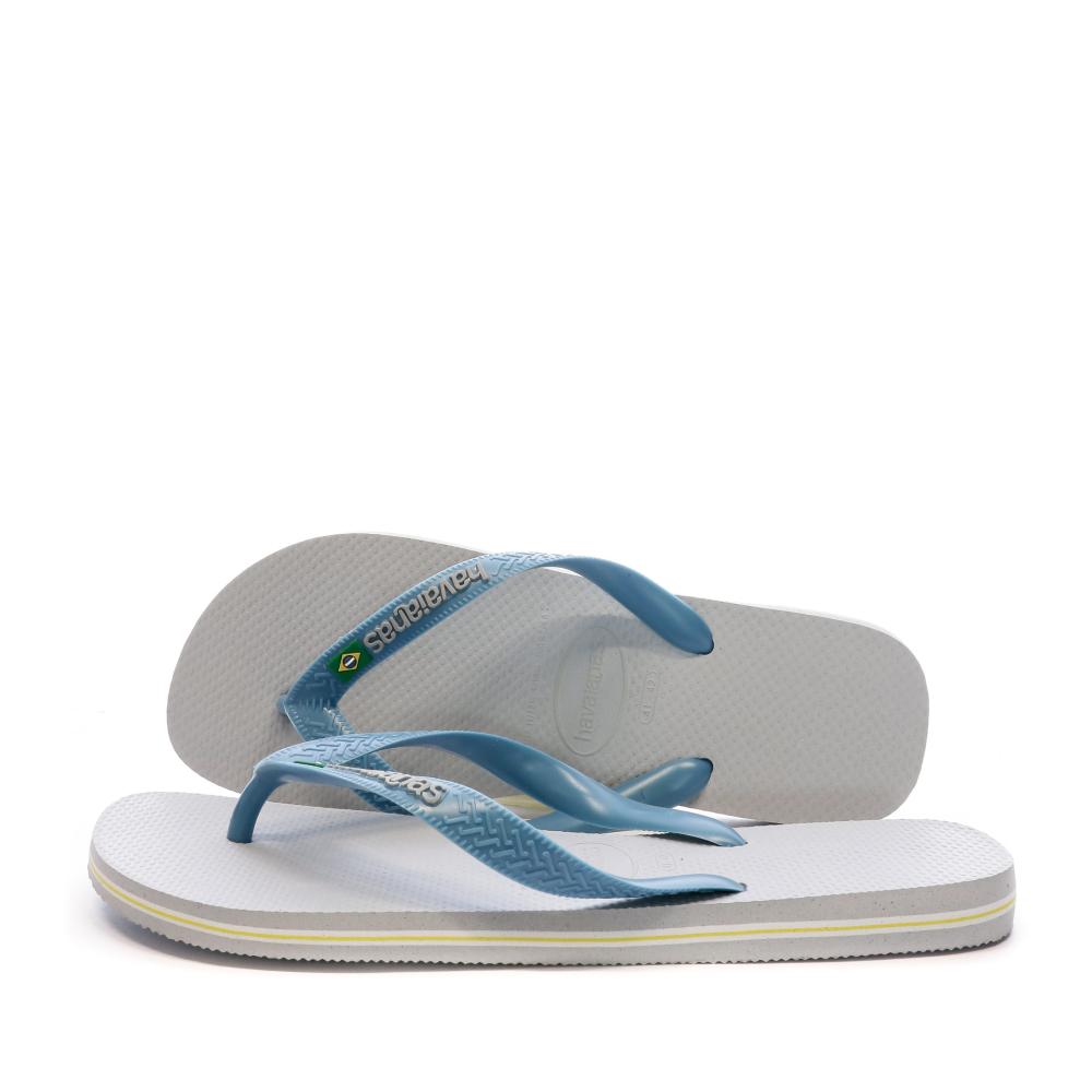 Tongs Gris Homme Havaianas Brasil Mix pas cher