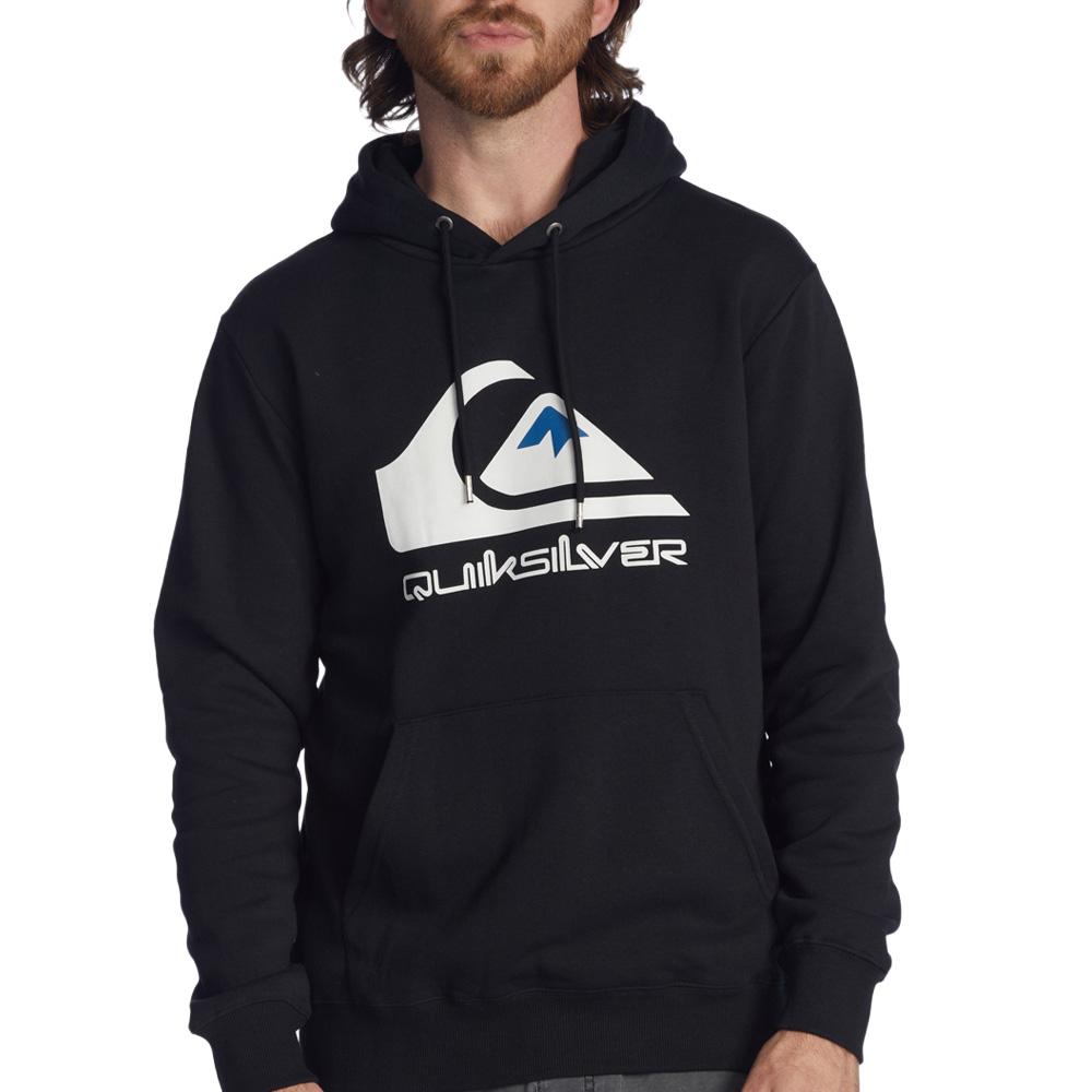 Sudadera negra para hombre Quiksilver Biglogohood barato