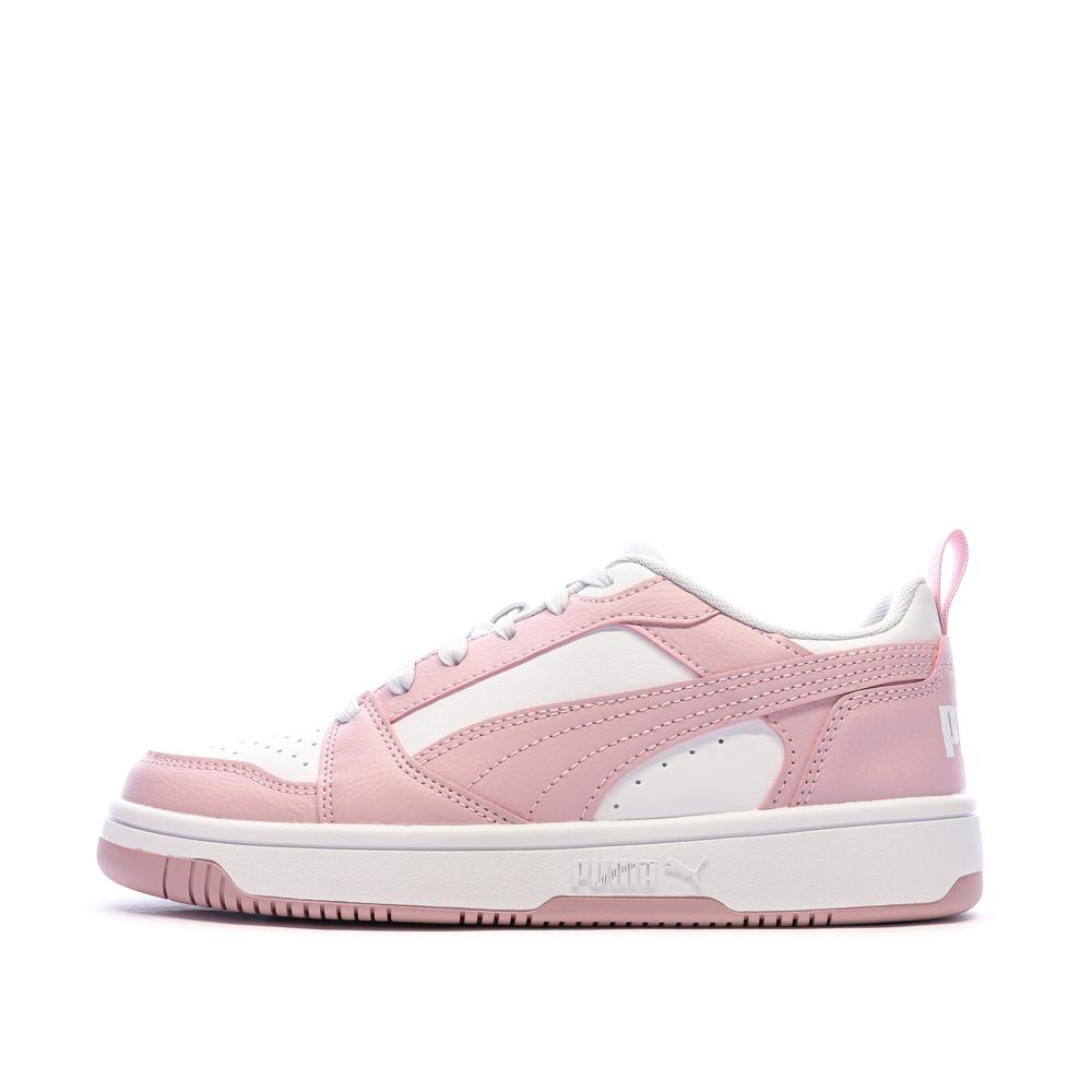 Puma Rebound V6 Low Sneaker für Damen in Weiß/Pastellrosa günstig