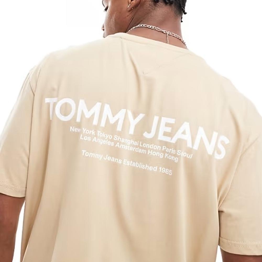 T-shirt Beige Homme Tommy Hilfiger Linear vue 2