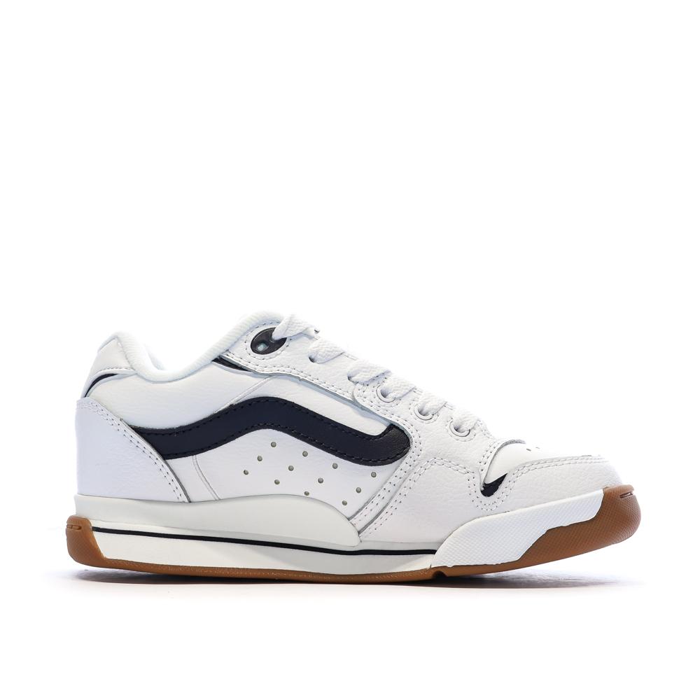 Baskets Blanc/Noir Homme Vans Old Skool Canvas Block B vue 2