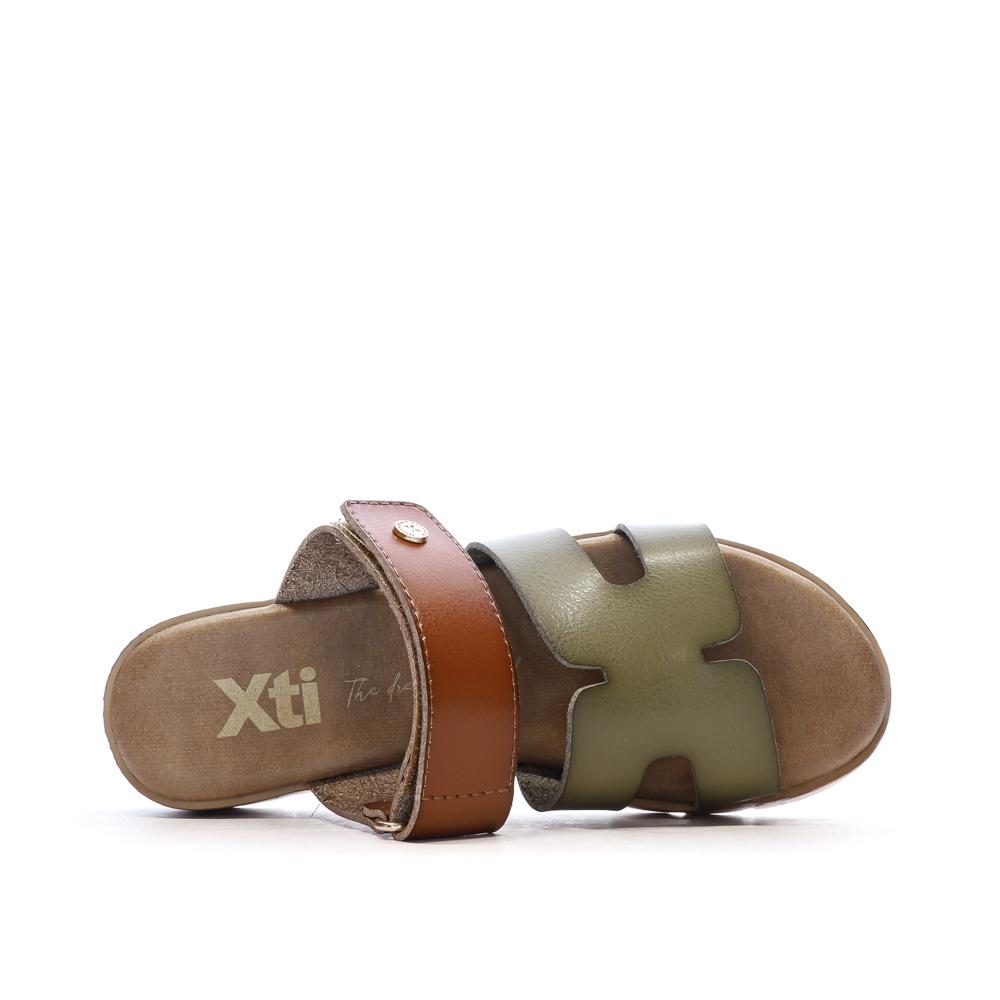 Sandales Kaki/Marron Femme Xti 144125 vue 4