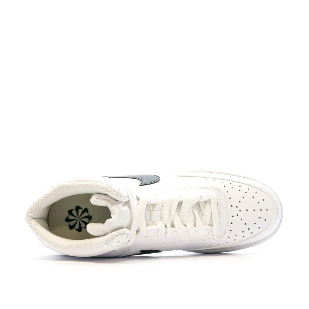 Baskets Blanche/Noir Homme Nike Court Vision Mid vue 4