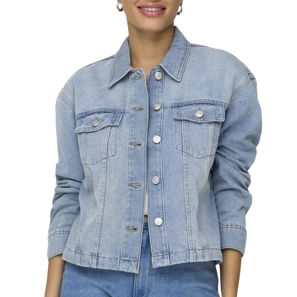 Veste en Jean Bleu Femme Only Mika pas cher