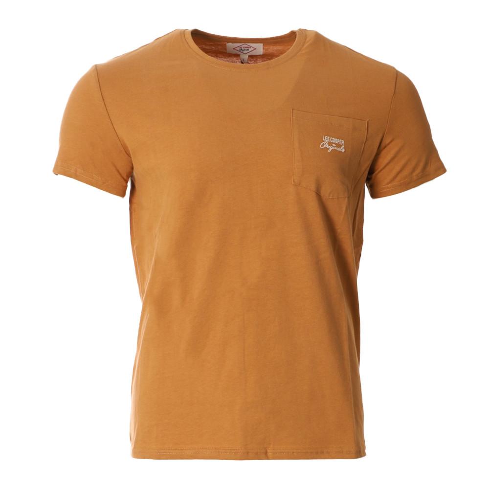T-shirt Jaune Homme Lee Cooper Oxime pas cher