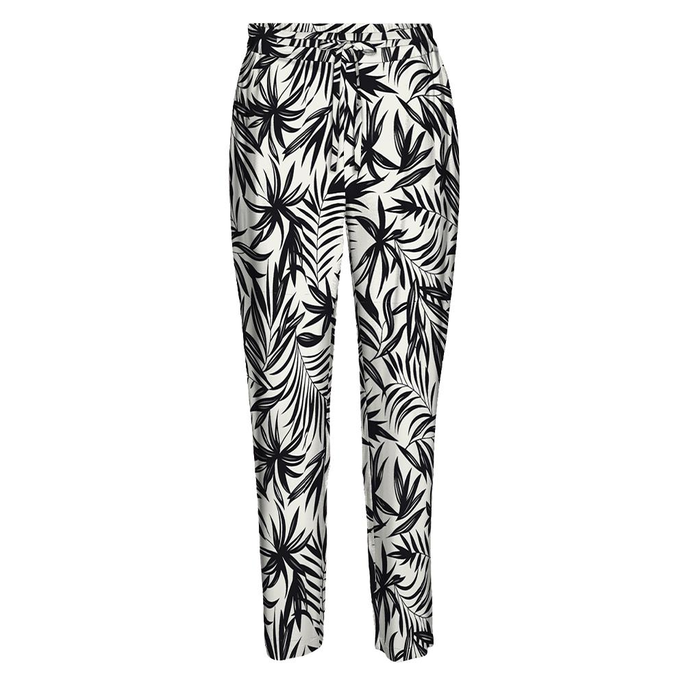 Pantalon fluide Noir/Blanc Femme Vero Moda Easy Joy pas cher