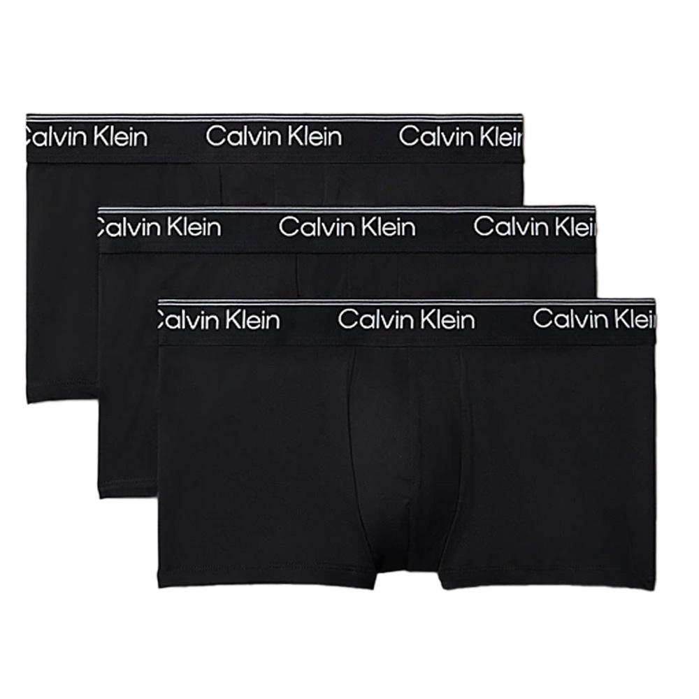 X3 Boxers Noir/Blanc Homme Calvin Klein Jeans Low Rise Trunk pas cher