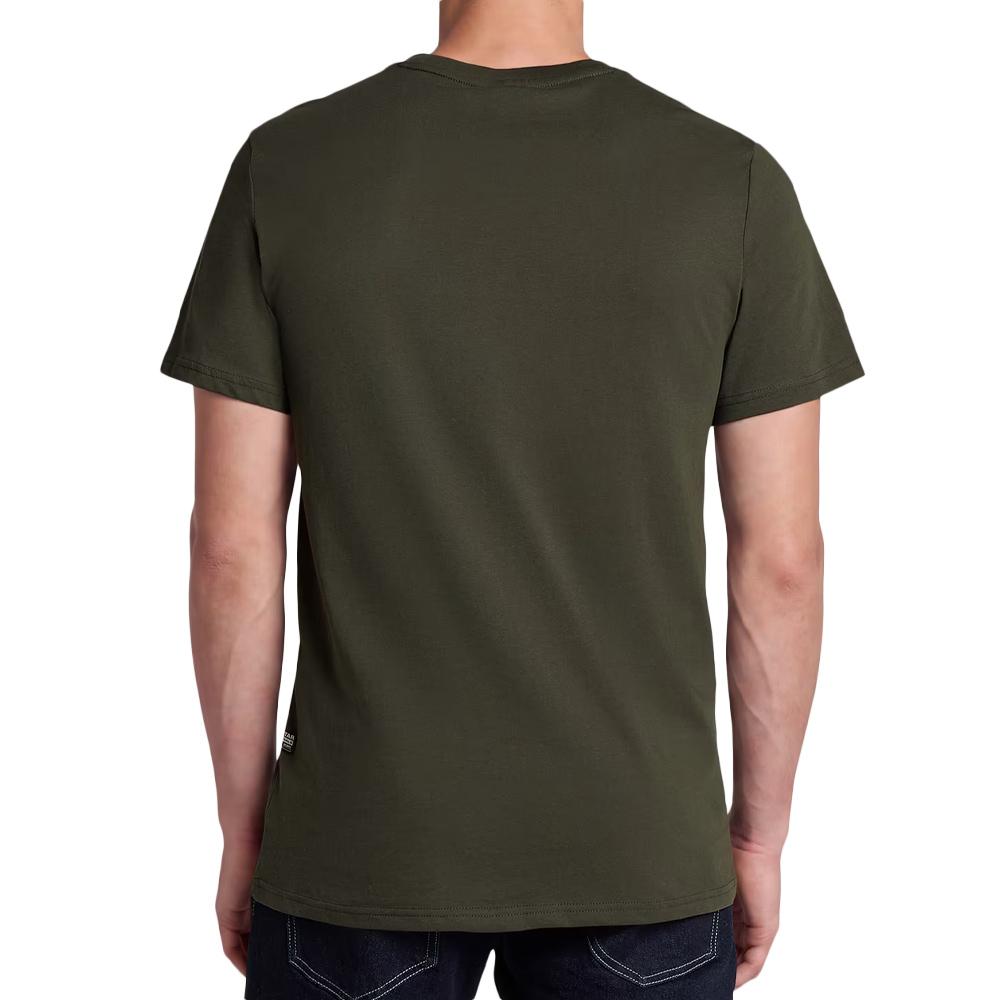 T-shirt Kaki Foncé Homme G-Star Raw GD25950 vue 2