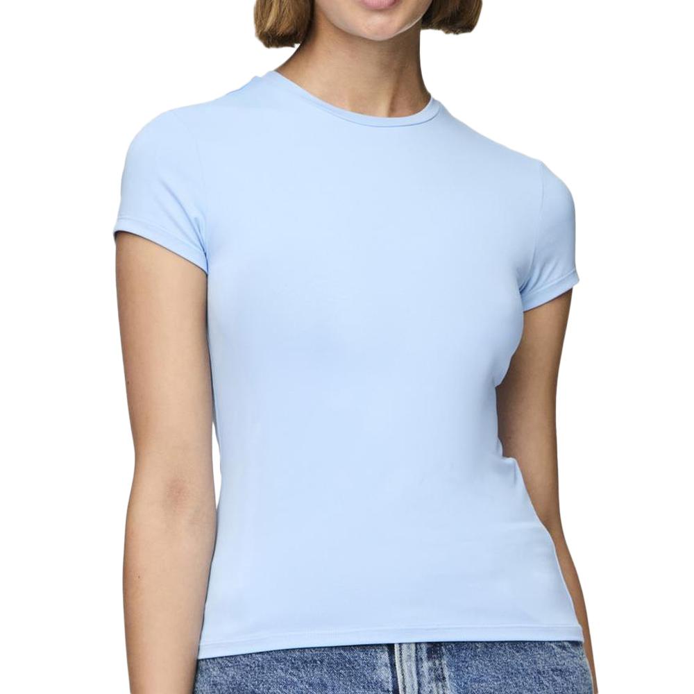 T-Shirt Bleu Femme Pieces Fylla pas cher