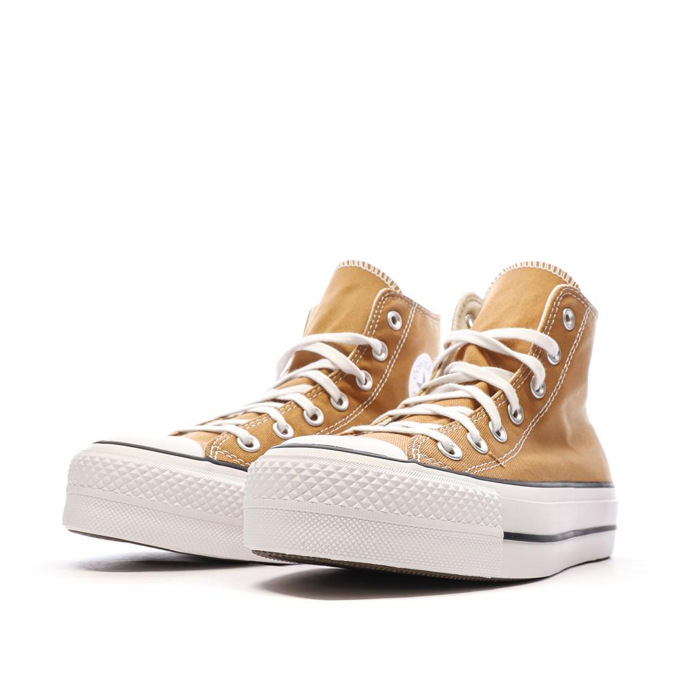 Baskets Jaune Converse Femme Chuck Taylor All Star Lift vue 6