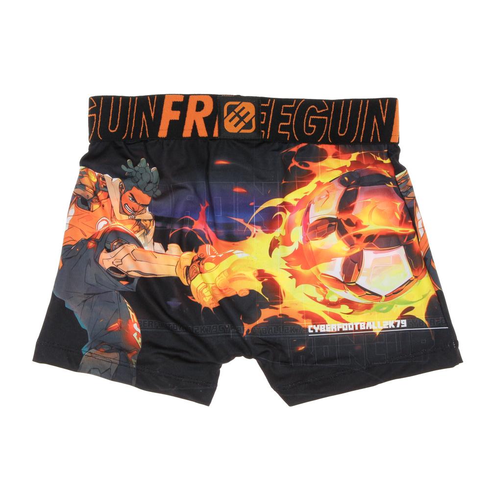 Boxer Noir/Orange à Imprimés Garçon Freegun NIN vue 2