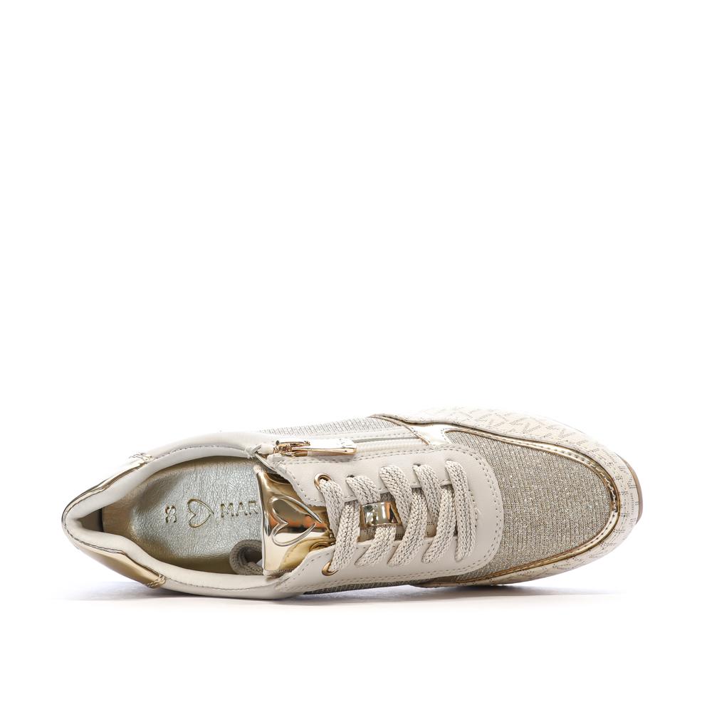Baskets Doré Femme Marco Tozzi Cream Comb vue 4