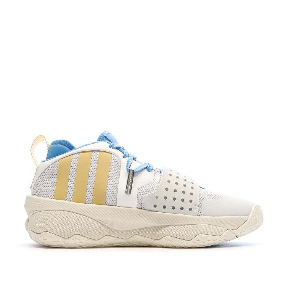 Chaussures de basketball Blanches/Jaune/Bleu Homme Adidas Dame 8 vue 2
