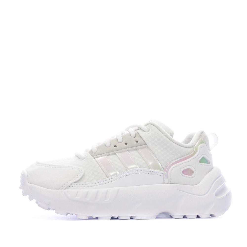 Baskets Blanches Fille Adidas Zx 22 pas cher