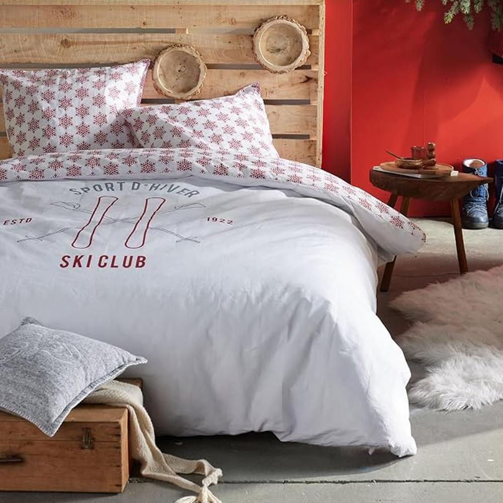Parure de Lit Blanche Ski Today 260x240 pas cher